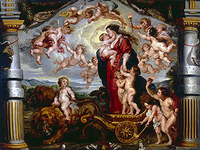 The Triumph of Divine Love, c.1625 | Rubens | Giclée Leinwand Kunstdruck