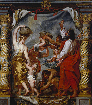 The Gathering of the Manna, c.1625 | Rubens | Giclée Leinwand Kunstdruck
