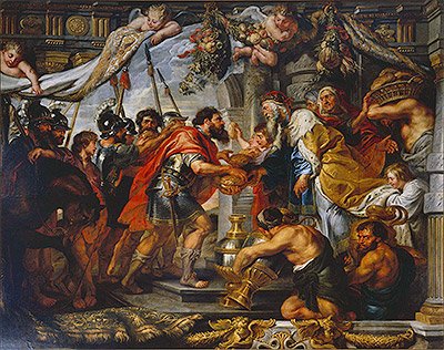 The Meeting of Abraham and Melchizedek, c.1625 | Rubens | Giclée Leinwand Kunstdruck