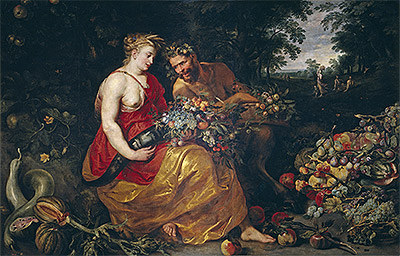 Ceres and Pan, c.1615 | Rubens | Giclée Canvas Print