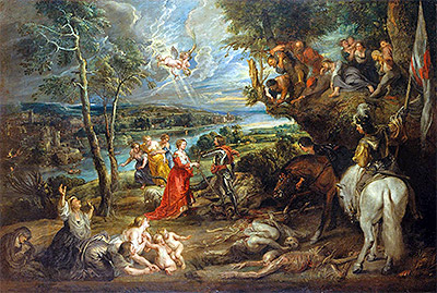 Landscape with St George and the Dragon, 1635 | Rubens | Giclée Leinwand Kunstdruck