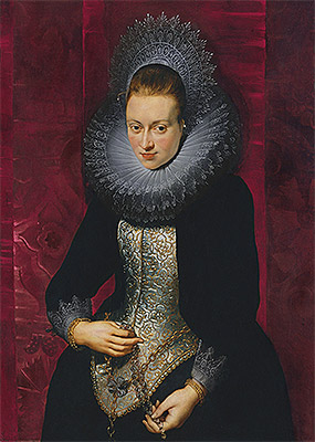 Portrait of a Young Woman with a Rosary, c.1609/10 | Rubens | Giclée Leinwand Kunstdruck