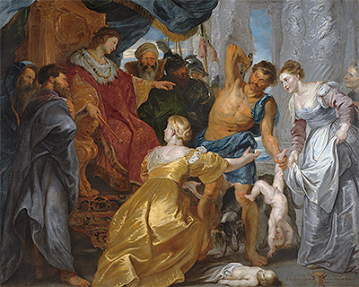 The Judgement of Solomon, c.1617 | Rubens | Giclée Leinwand Kunstdruck