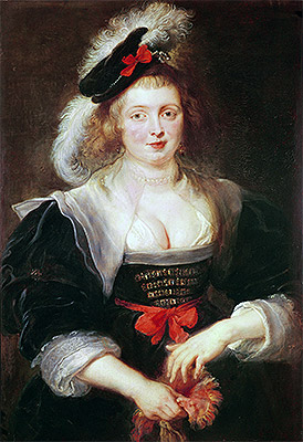 Portrait of Helene Fourment with Gloves, c.1632 | Rubens | Giclée Leinwand Kunstdruck