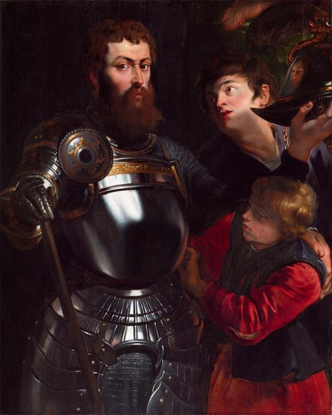 Krieger mit zwei Knaben, c.1614/16 | Rubens