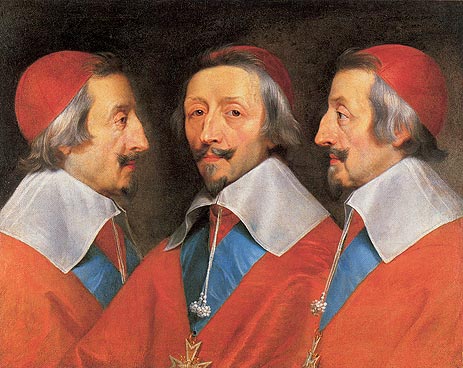 Philippe de Champaigne | Triple Portrait of Cardinal Richelieu, 1642 | Giclée Canvas Print