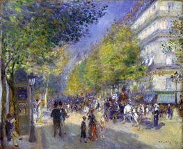 The Boulevards of Paris, 1875 von Renoir | Leinwand Kunstdruck