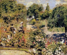 The Garden at Fontenay, 1874 von Renoir | Leinwand Kunstdruck