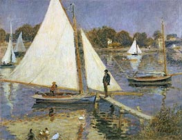 The Seine at Argenteuil (Sailboats at Argenteuil), c.1873/74 von Renoir | Leinwand Kunstdruck