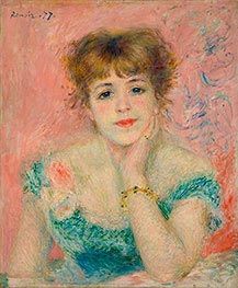 Büste von Jeanne Samary (Tagträumerei), 1877 von Renoir | Leinwand Kunstdruck