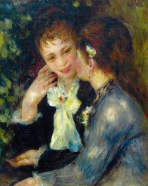 Vertrauliche Gespräche, c.1876/78 von Renoir | Giclée-Kunstdruck