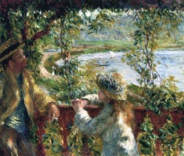 Near the Lake, c.1879 von Renoir | Leinwand Kunstdruck