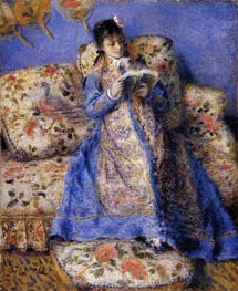 Camille Monet Reading, 1872 by Renoir | Canvas Print