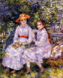 The Daughters of Paul Durand-Ruel, 1882 by Renoir | Canvas Print