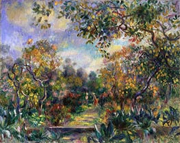 Landscape at Beaulieu, c.1893 von Renoir | Leinwand Kunstdruck