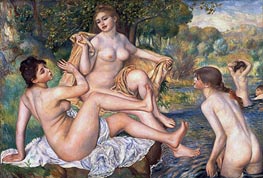 The Bathers, c.1884/87 by Renoir | Canvas Print