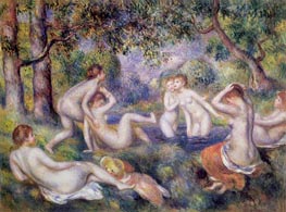 Badegäste im Wald, c.1897 von Renoir | Leinwand Kunstdruck