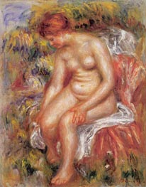 Bather Drying her Leg, 1895 von Renoir | Leinwand Kunstdruck