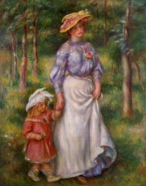 The Promenade (Julienne Dubanc and Adrienne) | Renoir | Painting Reproduction
