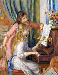 Two Young Girls at the Piano, 1892 von Renoir | Leinwand Kunstdruck