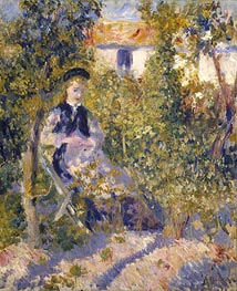 Nini in the Garden (Nini Lopez), c.1875/76 von Renoir | Leinwand Kunstdruck