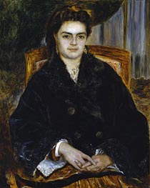 Madame Edouard Bernier (Marie-Octavie-Stephanie Laurens), 1871 von Renoir | Leinwand Kunstdruck