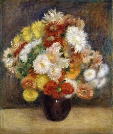 Bouquet of Chrysanthemums, 1881 von Renoir | Leinwand Kunstdruck