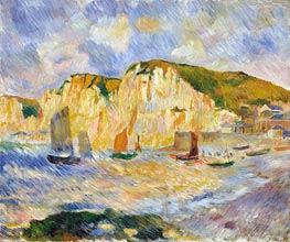 Sea and Cliffs, c.1885 von Renoir | Leinwand Kunstdruck