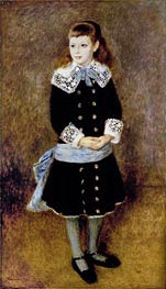Girl with Blue Sash, 1879 von Renoir | Leinwand Kunstdruck