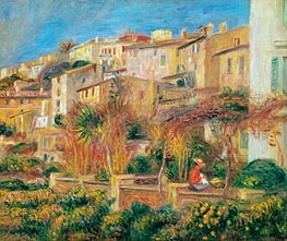 Terrace at Cagnes, 1905 von Renoir | Leinwand Kunstdruck