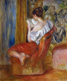 Leserin, 1900 von Renoir | Leinwand Kunstdruck