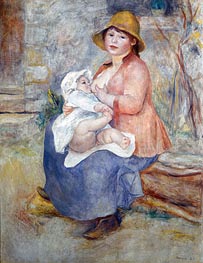 Madame Renoir and Son Pierre (Maternity), 1885 von Renoir | Leinwand Kunstdruck