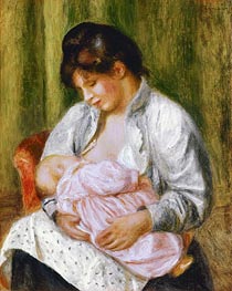 A Woman Nursing a Child, c.1894 by Renoir | Canvas Print