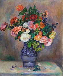 Flowers in a Vase, c.1880 by Renoir | Canvas Print