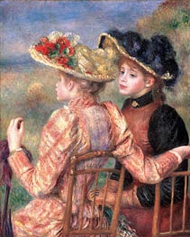 Two Girls, c.1892 von Renoir | Leinwand Kunstdruck