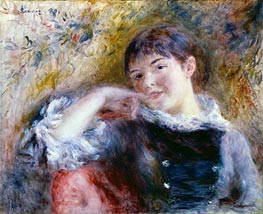 The Dreamer, 1879 by Renoir | Canvas Print