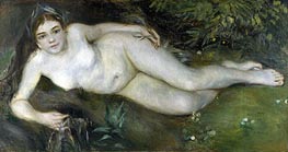 A Nymph by a Stream, c.1869/70 by Renoir | Canvas Print