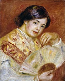 Coco with a Japanese Fan, c.1906 by Renoir | Canvas Print