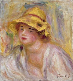 Study of a Girl, c.1918/19 by Renoir | Canvas Print