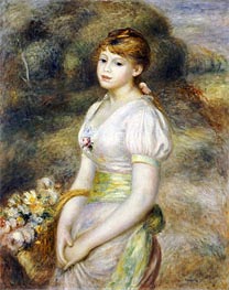Renoir | Young Girl with a Basket of Flowers, undated | Giclée Canvas Print