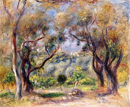 Landscape at Cagnes, undated by Renoir | Canvas Print