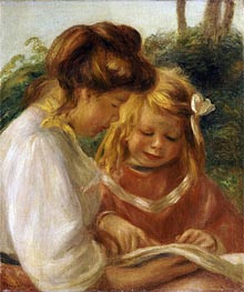 The Alphabet, Jean and Gabrielle, undated by Renoir | Canvas Print