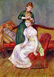 Hair Style, 1888 by Renoir | Canvas Print