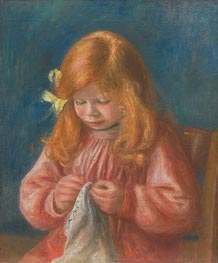 Jean Renoir Nähen, 1899/00 von Renoir | Leinwand Kunstdruck