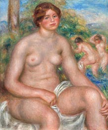 Sitzende Badende, 1914 von Renoir | Leinwand Kunstdruck