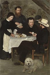 Mutter Anthonys Taverne, 1866 von Renoir | Leinwand Kunstdruck