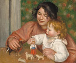 Child with Toys - Gabrielle and the Artist's Son, Jean, c.1895/96 von Renoir | Leinwand Kunstdruck