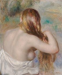 Blonde Haare flechten, 1886 von Renoir | Leinwand Kunstdruck