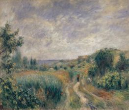 Landschaft bei Essoyes, 1892 von Renoir | Leinwand Kunstdruck