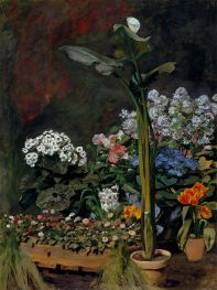 Lily and Greenhouse Plants, 1864 by Renoir | Giclée Canvas Print